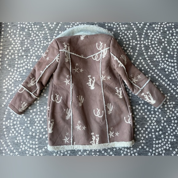 IDYLLWIND Miranda Lambert Medium Faux Suede Sherpa Cactus Horseshoe Western Coat - Picture 12 of 13